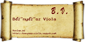 Bányász Viola névjegykártya
